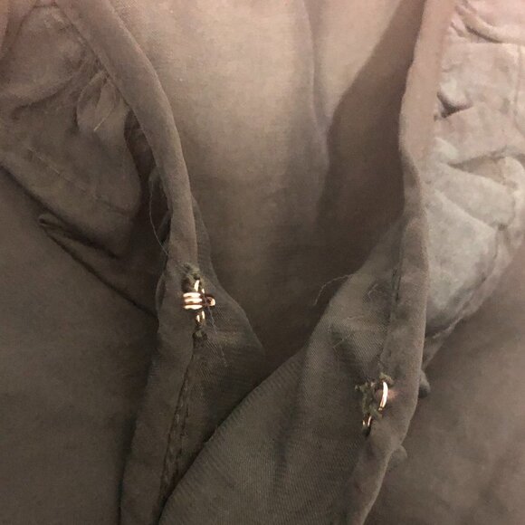 PRINCESS POLLY Randi Dress Women's Size 10 Teal Mini Ruffles Long Sleeves NWT - Picture 13 of 14